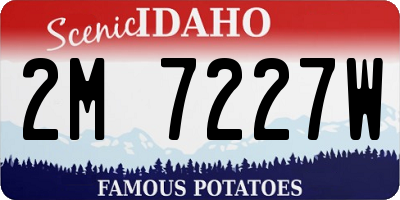 ID license plate 2M7227W
