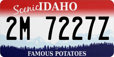ID license plate 2M7227Z