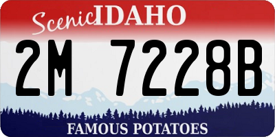 ID license plate 2M7228B