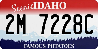ID license plate 2M7228C