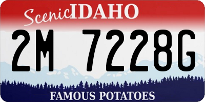 ID license plate 2M7228G