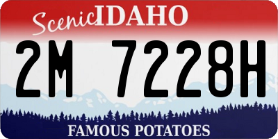 ID license plate 2M7228H