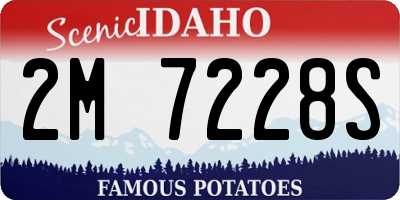 ID license plate 2M7228S