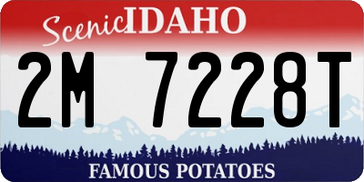 ID license plate 2M7228T