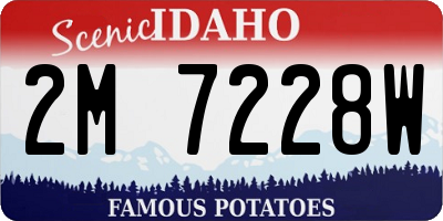 ID license plate 2M7228W