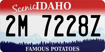 ID license plate 2M7228Z