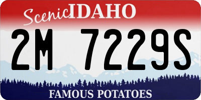 ID license plate 2M7229S