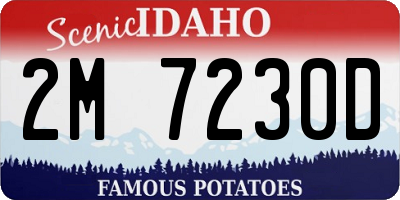 ID license plate 2M7230D