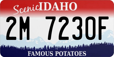 ID license plate 2M7230F