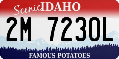 ID license plate 2M7230L