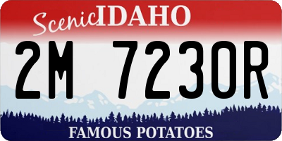 ID license plate 2M7230R