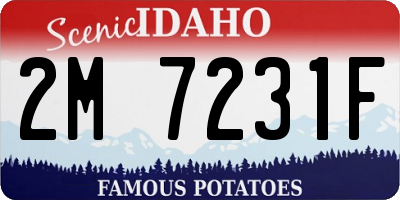 ID license plate 2M7231F