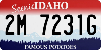 ID license plate 2M7231G
