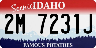 ID license plate 2M7231J