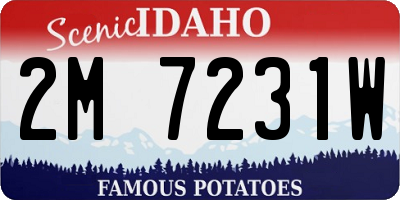 ID license plate 2M7231W