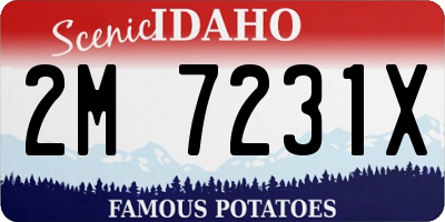 ID license plate 2M7231X