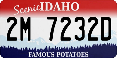 ID license plate 2M7232D