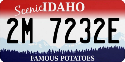 ID license plate 2M7232E