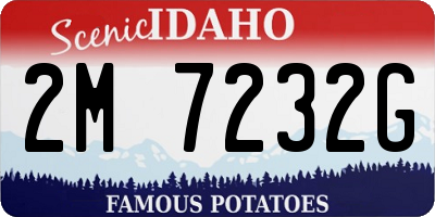 ID license plate 2M7232G