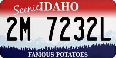 ID license plate 2M7232L