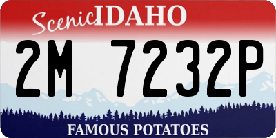 ID license plate 2M7232P