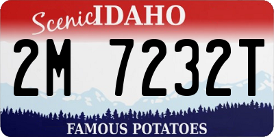 ID license plate 2M7232T