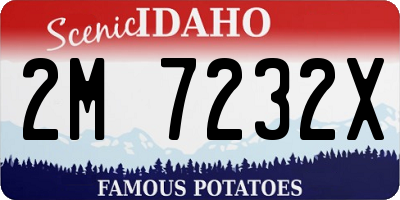 ID license plate 2M7232X