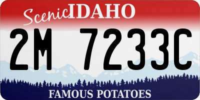 ID license plate 2M7233C
