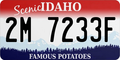 ID license plate 2M7233F