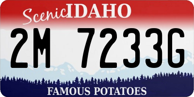 ID license plate 2M7233G