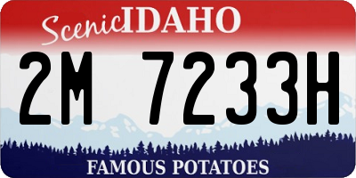 ID license plate 2M7233H
