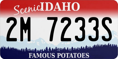 ID license plate 2M7233S