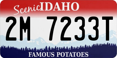 ID license plate 2M7233T