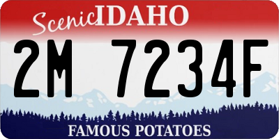 ID license plate 2M7234F