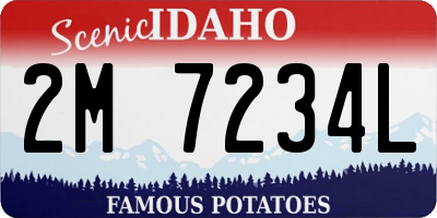 ID license plate 2M7234L