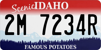 ID license plate 2M7234R