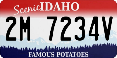 ID license plate 2M7234V