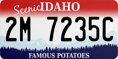 ID license plate 2M7235C