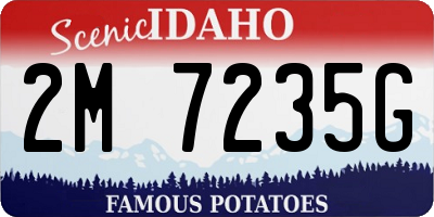 ID license plate 2M7235G