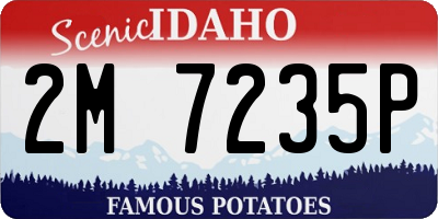 ID license plate 2M7235P