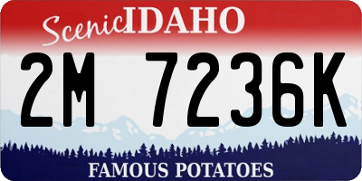 ID license plate 2M7236K