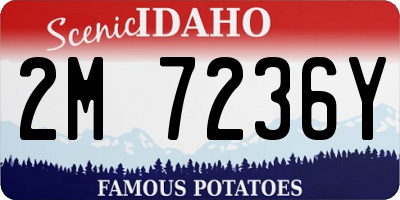 ID license plate 2M7236Y