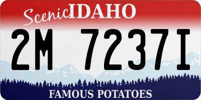 ID license plate 2M7237I