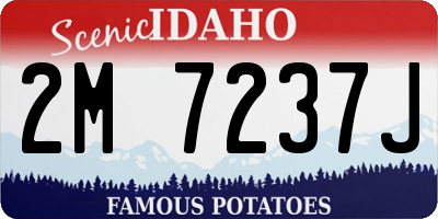 ID license plate 2M7237J