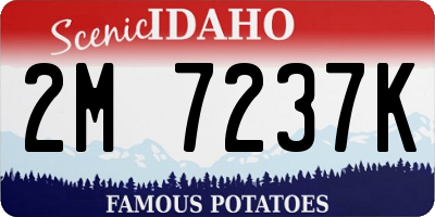 ID license plate 2M7237K