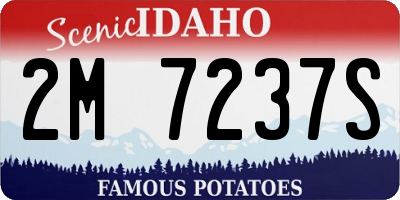 ID license plate 2M7237S