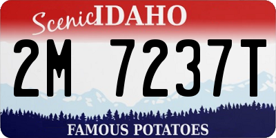 ID license plate 2M7237T