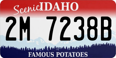 ID license plate 2M7238B