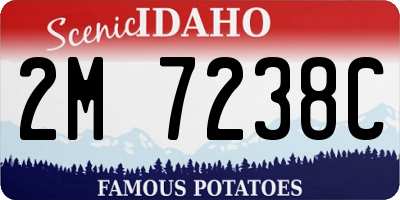 ID license plate 2M7238C