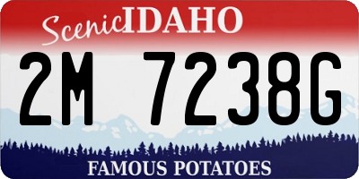 ID license plate 2M7238G